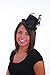 Jacobson Hat Company Pearl and Feather Black Mini Top Hat,One Size