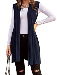 Beyove Women's Soft Sleeveless Open Front Cardigan