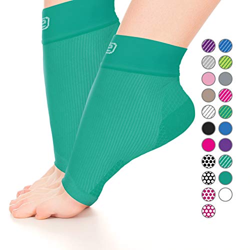 Plantar Fasciitis Sock, Compression Socks for Men Women-Best Ankle Sleeve for Arch Support, Injury Recovery, and Prevention-Relief Joint and Foot Pain, Swelling, Achy Feet(Solid Green, Small)