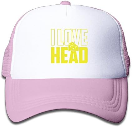 Kids I Love Cheese Head Trucker Mesh Baseball Cap Hat Trucker Hats Pink