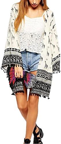 LIZHOUMIL Fashion Women Chiffon Bikini Cover Up Kimono Cardigan Coat Bathing Swimwear