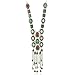 SUNSCSC Vintage Retro Rhinestone turquoise Long Boho Bohemian Statement Necklace for Women (Silver Plated)