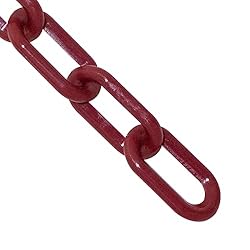 Mr. Chain Plastic Barrier Chain, Crimson, 2-Inch