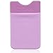 Card Holder EZColoris Cell Phone Credit Card Holder Flexible Lycra Pouch 3M Removable Adhesive Sticker on Wallet (Purple)