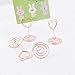 JANOU Mini Heart Shape Place Card Memo Holder Picture Stand Note Clip for Wedding Party Decoration Pack 10pcs (Rose Gold)
