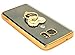 Samsung Galaxy S7 Case, Bastex Slim Fit Clear Plastic TPU Gold Bumper Case Cover with Bling Heart Pink Ring Holder Kickstand for Samsung Galaxy S7 G931
