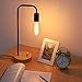 Edison Desk Lamp, Industrial Table Lamp, Wood Lamp for Nightstand, Bedside, Reading in Dorm Room, Bedroom, Office, Black