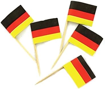 JT Party Supplies German Flag Food Picks-20 Pack