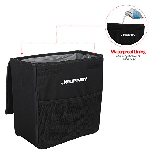 Car Garbage Can with Lid Large Black Leakproof Weighted Car Trash