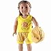 MonkeyJack Yellow Top Plaid Shorts Cap Pink Shoes Fit for 17'' inch Zapf Baby Born Doll