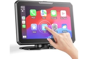 COSUVOW Carplay Screen for Apple Car CarPlay & Android Auto Wireless Touch Screen/Dual Bluetooth/AUX/FM/Local Play/Mirror Link/Voice Control (CP-X)