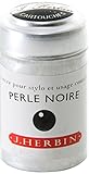 J. Herbin Fountain Pen Ink - 1 tin of 6 cartridges - Perle Noire