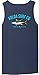 Joe's USA Koloa Surf Yellow Fin Tuna Logo Heavyweight Cotton Tank Top-Navy/c-L