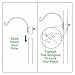 Accessory Hook For Backyard Bird Feeding Stations, Black Iron Post Hanger For Freestanding Birdfeeder Stand Kits, Bird House Holder Bracket