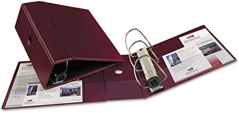 AVE79366 UNITED STATIONERS (OP) HVY WT BINDER 5IN CAP MAROON 1 TCH EZD RINGS 1/E