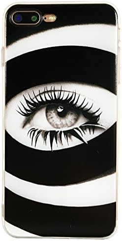 iPhone 7 Plus Case Full Body Protection Flexible TPU Ink Printed Scratch-Resistant Shock-Proof Bumper iPhone 7 Plus Cover Case Protective for men(Eye)