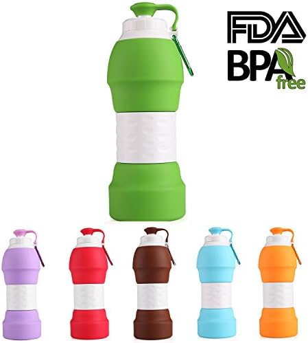 Team business Silicone Collapsible Water Bottle,Travel Accessories Drinking Mug BPA Free Foldable Portable Lightweight Food Grade Traveling Water Bottle 19.6OZ