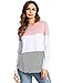 Romwe Women's Casual T-Shirt Long Sleeve Loose Top Cotton Tee