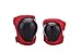 Roevite Kid's Roller Blading Wrist Elbow Knee Pads Blades Guard 6 PCS Red & Black Set