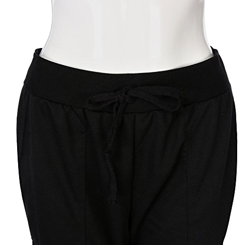 TIMEMEANS Mens Long Trousers Tracksuit Fitness Workout Joggers Gym Sweatpants Black - Thumbnail 5