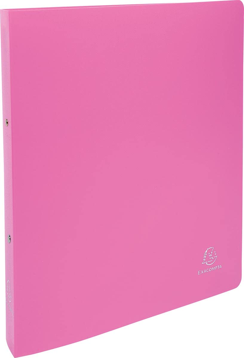Exacompta - Ref. 54694E - 1 OPAK semi-rigid binder - 2 round rings diameter 30 mm - Spine 40 mm - External dimensions: 32 x 26.8 cm - Format to be filed A4 Maxi - Colour: pink — image 1