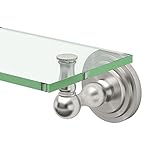 Gatco 5850 Marina Glass Shelf, Satin Nickel
