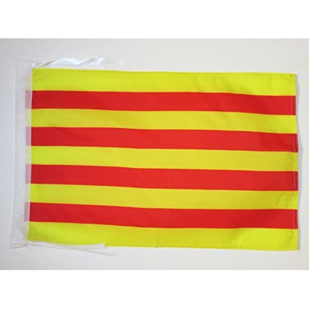 AZ FLAG - Pyrénées Orientales Flag - 18'' x 12'' - 100% Polyester French department - France Small Banner with Two Cords - Fade Resistant - Vivid Colors - 18x12 in - 45x30 Cm — image 1
