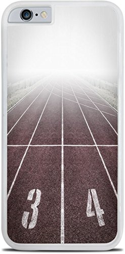Track and Field Run Running Race White Hardshell Case for iPhone 6 (4.7) by Moonlight Printing