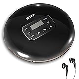 Portable CD player, HOTT Personal Compact MP3/CD Player with Anti-Skip Protection, Music Disc Walkman CD Player with LCD Display for CD, MP3 CD, CD-R, CD-RW, Includes Headphones [Jimwey]