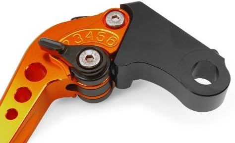 ATAC pair of Short Billet Aluminum Clutch &amp; Brake Levers Motorcycle Set Orange for KAWASAKI ZZR600 2005 2006 2007 (K-828/F-14)
