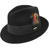 Stetson Men's Frederick Felt Fedora Hat (Black, 7 1/2)