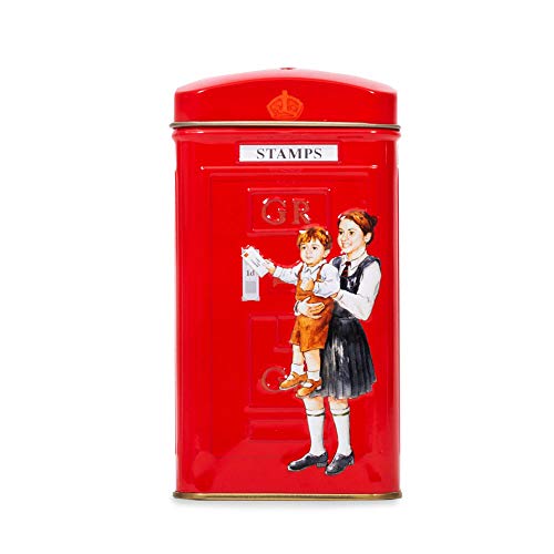 AHMAD TEA LONDON TELEPHONE BOX CADDY GIFT TIN, 20 TEABAG, ENGLISH BREAKFAST