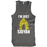 I'M JUST SAIYAN Tank Top Dragon Goku Super Ball Z GT Dragonball Vegeta DBZ