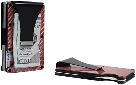 Wallet For Men/Women - Best Carbon Fiber for Minimalist and Travel with RFID Blocking/Credit Card Holder and Money Clip/Slim for Front Pocket
