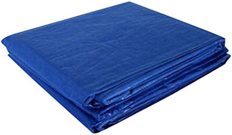 #1 RATED MULTI-PURPOSE 6' x 8' BLUE POLY TARP COVER - MEDIUM DUTY - STRONG WEAVE - WATERPROOF - HIGHLY UV RESISTANT - RUST AND ROT PROOF GROMMETS