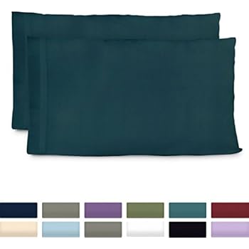 Cosy House Collection Luxury Bamboo King Size Pillow Cases - Dark Teal Pillowcase Set of 2 - Ultra Soft & Cool Hypoallergenic Natural Bamboo Blend Cover - Resists Stains, Wrinkles, Dust Mites