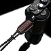 Gariz Genuine Leather XS-WBL7 Camera Wrist Hand Strap for Mirrorless and Other Types of Digital Camera, Brown + Black