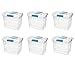 Sterilite 18768606 Large Nesting ShowOffs, Clear with Blue Aquarium Handle and Latches, 6-Packthumb 4