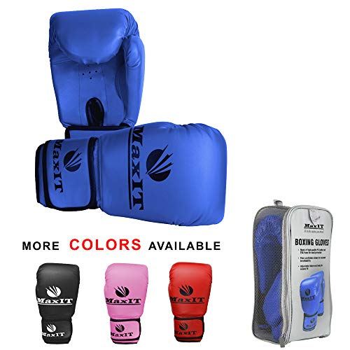 MaxIT Pro Style Boxing Gloves | Padded Odor-Free PU Leather for Men or Women | Hand Glove Set for MMA, Muay Thai, Sparring, Boxing, Kickboxing, Punching Bag, Training, Fighting Sports