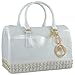 MG Collection Mila Glitter Studded Candy Handbag, opaque white, One Size