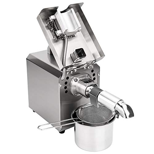 Home Commercial Peanut Oil Press Machine Automatic Oil Extractor Rapeseed Presser Organic Pumpkin Expeller for Castor Coconut Olive Canola Avocado Sunflower