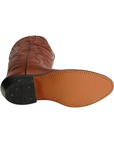 Old West Men's Smooth Leather Cowboy Boot Medium Toe Black Cherry 10 D(M) US