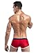 DESMIIT Men's Rope Waist Design Swim Briefs ,Red , US Small / Tag L(28