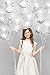 Silver Confetti Balloons - Silver Balloons - PREFILLED 12 INCH Latex Birthday Party Decorations for Wedding + NYE Celebration