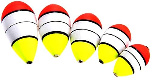 NoyoKere 5Pcs/Set Outdoor Foam Fishing Float Bobber Foam Float Pot-bellied Flats Professional Fish Float Accessory