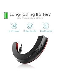 Bluetooth Adapter for QC 25 Bose Quietcomfort Headphone,Wireless V5.0 Bluetooth Adapter Headphones Receiver (Red & Black)