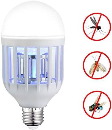 iBetterLife Bug Zapper LED Light Bulb, Mosquito Killer Lamp, 110V Electronic Fly Insect Killer, 15W E26/E27 Light Bulb Socket Base Mosquito Trap for Home Garden Indoor Outdoor Porch Patio Backyard