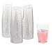 Clear Plastic Cups | 10 oz. 80 Pack | Hard Disposable Cups | Square Plastic Wine Cups | Plastic Cocktail Glasses | Large Plastic Drinking Cups | Plastic Party Cups | Bulk Wedding Plastic Tumblers