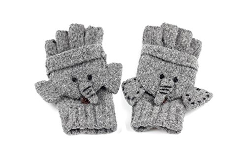 Sudawave Elephant Knitted Gloves for Women