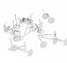 100 Silver-plated Brass 6mm Flat Pad Surgical Steel Post Earring Finding Package of 50 Pair